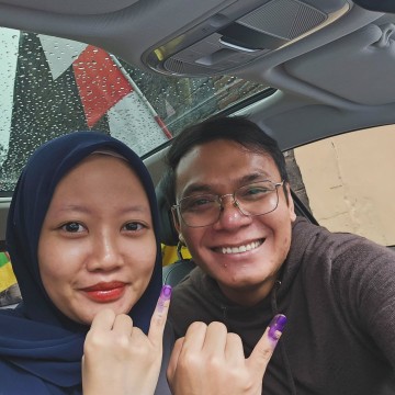 Gibran Huzaifah dan istrinya. (Instagram @gibranhuzaifah)